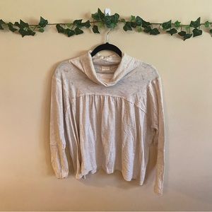 Altar’d State Cream Embroidered Turtleneck